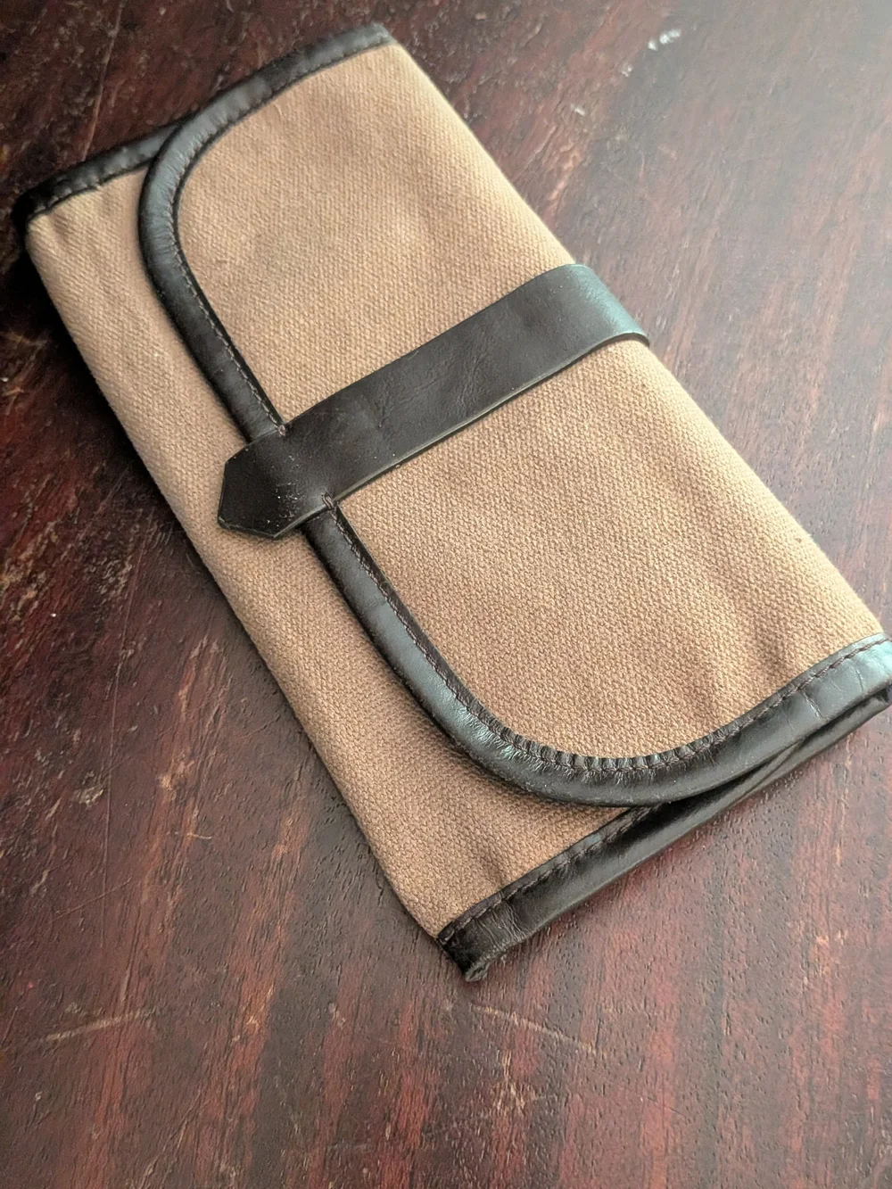 Duluth Trading Co. Canvas & Leather Travel Wallet / EDC Organizer